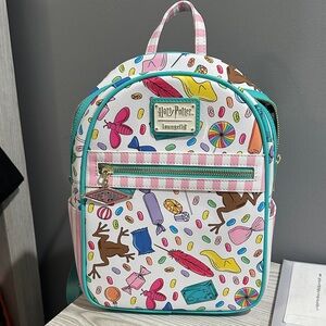 Loungefly Harry Potter Candy Print Backpack - Pink and Teal